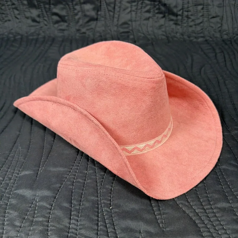 Rising Star Toddler Pink Faux Suede Cowgirl Cowboy Hat Western Costume